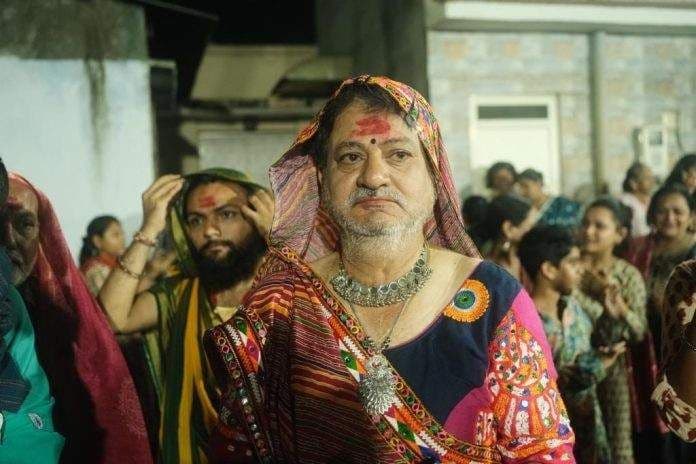 Who is this Sadu Mata, where men wearing vermilion and wearing sarees play Garba?