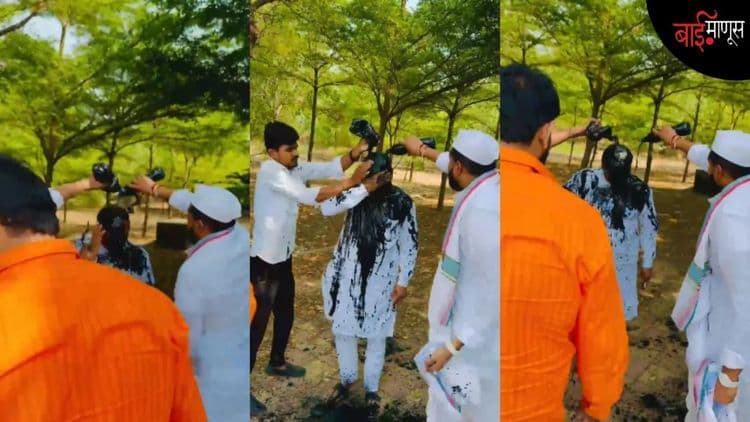 वारकरी संप्रदायातील हिंदुत्ववादी घुसखोरांचा वाद पेटला… शरद पवार गटाच्या विकास लवांडेंवर शाईफेक
